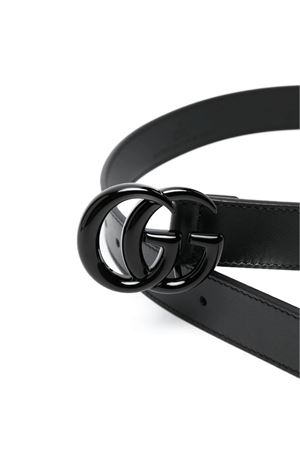 Black Leather Belt GUCCI KIDS | 432707AACBQ1000